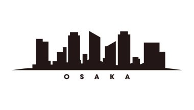 OSAKA siluet vektör çizimi ve simgeleri