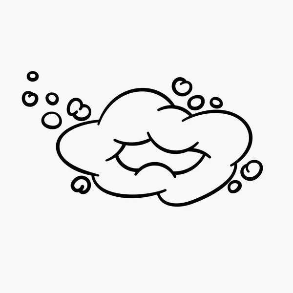Comic-Wolken, Cartoon-Vektorwolken im Linienstil isoliert auf hellem Hintergrund. — Stockvektor