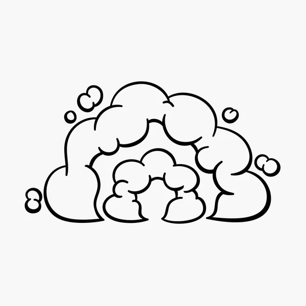 Comic σύννεφα, κινούμενα σχέδια διανυσματικά σύννεφα σε στυλ γραμμή που απομονώνονται στο φως φόντο. — Διανυσματικό Αρχείο