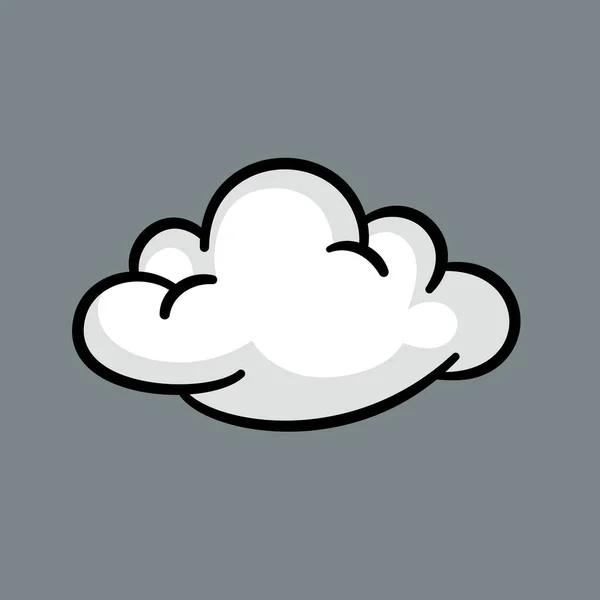 Nuvem cômica ou fumaça, efeitos de movimento vetorial de desenhos animados e explosões — Vetor de Stock