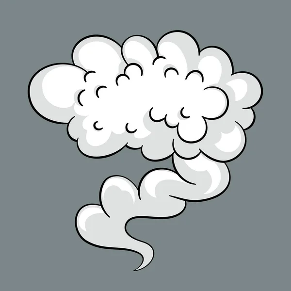 Nube cómica o humo, efectos de movimiento de vectores de dibujos animados y explosiones — Vector de stock