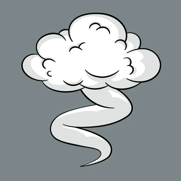 Comic-Wolke oder Rauch, Cartoon-Vektor-Bewegungseffekte und Explosionen — Stockvektor