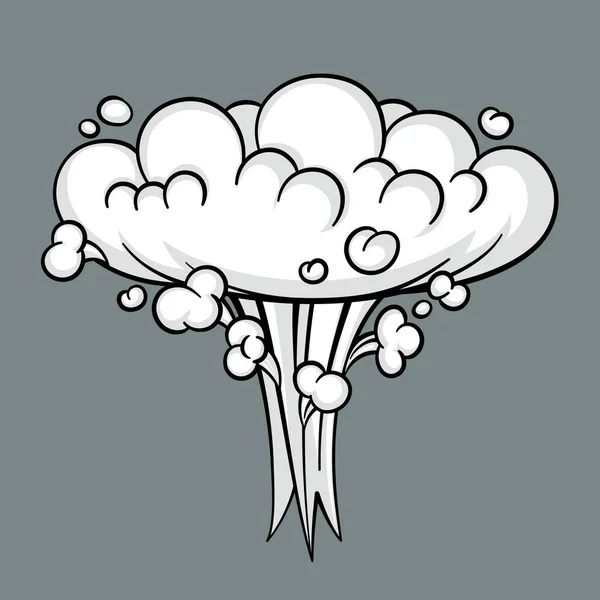Nube cómica o humo, efectos de movimiento de vectores de dibujos animados y explosiones — Archivo Imágenes Vectoriales