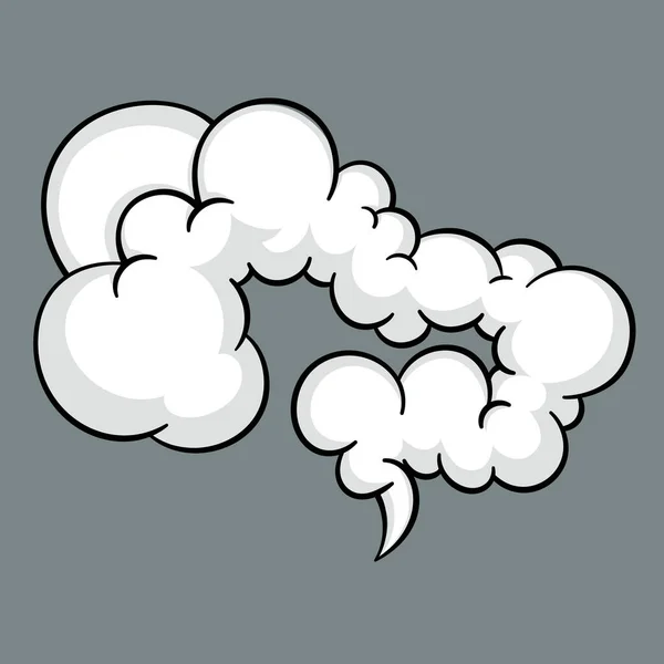 Nube cómica o humo, efectos de movimiento de vectores de dibujos animados y explosiones — Archivo Imágenes Vectoriales