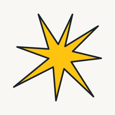 Çizgi film vektörü komik komik çizgi karakterler, yıldız. Çılgın karikatürler soyut vektör koleksiyonu modaya uygun geçmişe dönük çizgi roman tarzında