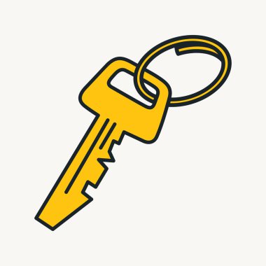 Çizgi film vektörü komik komik çizgi karakterler, anahtar. Çılgın karikatürler soyut vektör koleksiyonu modaya uygun geçmişe dönük çizgi roman tarzında