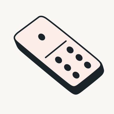 Çizgi film vektörü komik komik çizgi karakterler, domino taşı. Çılgın karikatürler soyut vektör koleksiyonu modaya uygun geçmişe dönük çizgi roman tarzında