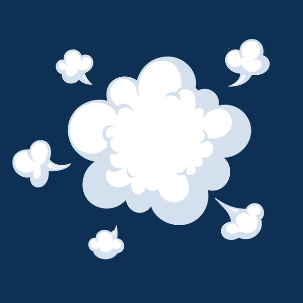 Comic Καπνό Κινουμένων Σχεδίων Σύννεφο Διανυσματικά Εφέ Κίνησης Ταχύτητα Απομονώνονται — Διανυσματικό Αρχείο