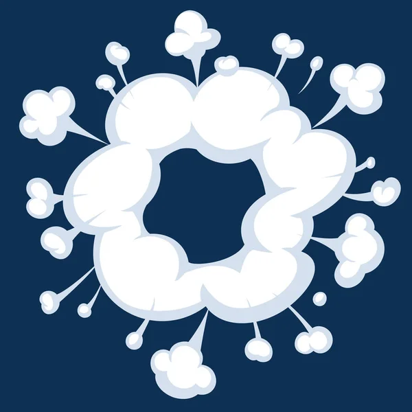 Humo Cómico Dibujos Animados Nube Efectos Movimiento Velocidad Vectorial Aislados — Archivo Imágenes Vectoriales