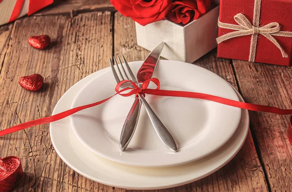 Cena Romantica Amato Focus Holiday Selettivo — Foto Stock