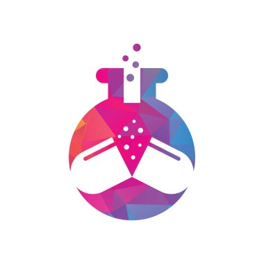 Kapsül laboratuar logo tasarım vektör simgesi. Eko laboratuvar kapsülü tasarım şablonu.