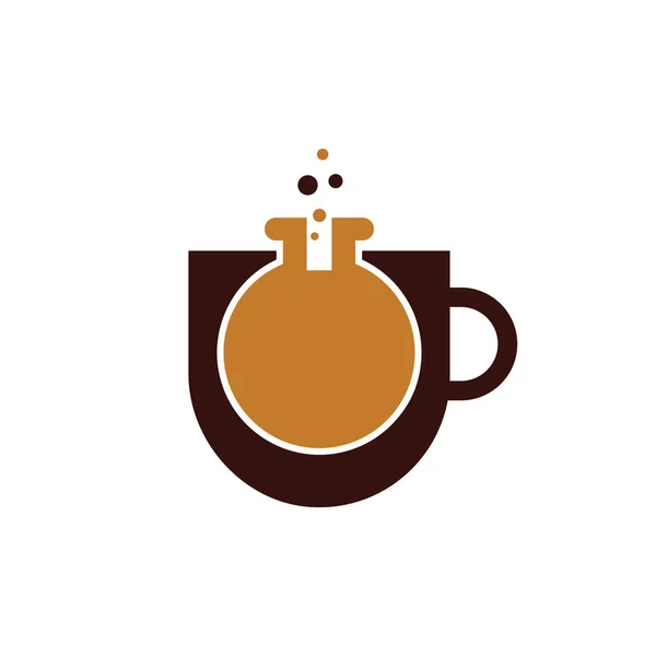 Coffee Lab Logo Design Sablon — Stock Vector