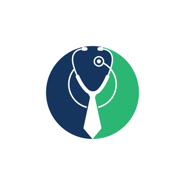 Дизайн Логотипа Медицинской Работы Логотип Медицинских Работ Дизайном Логотипа Галстука — стоковый вектор