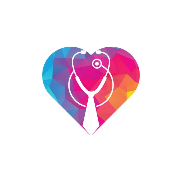 Medizinische Arbeit Herzform Logo Design Vorlage Medical Jobs Logo Inspiration — Stockvektor