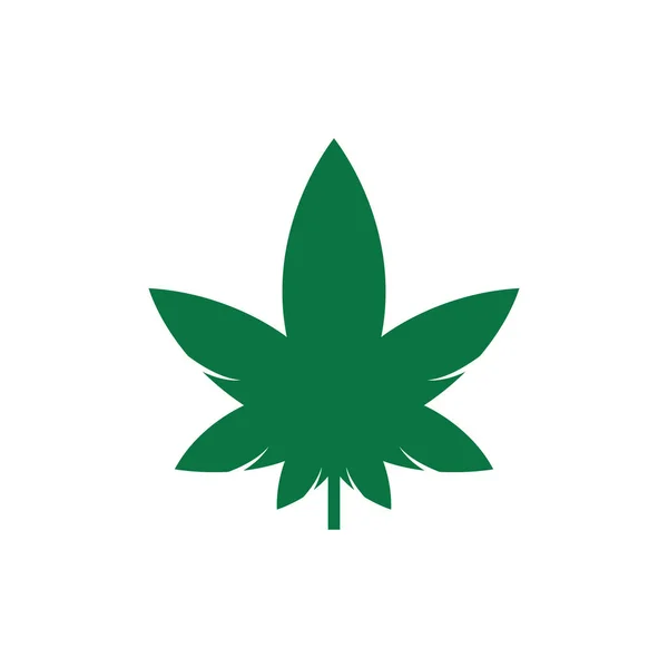 Kenevir Logosu Tasarımı Kenevir Yaprağı Doğa Logo Vektör Simgesi — Stok Vektör