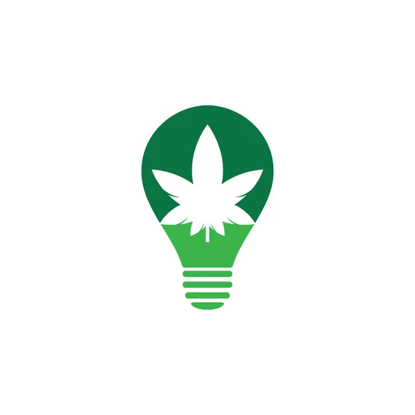 Cannabis Birnen Konzept Logo Design Cannabis Blatt Natur Logo Vektor — Stockvektor