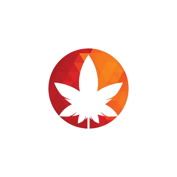 Cannabis Logo Design Cannabis Hoja Naturaleza Logo Vector Icono — Vector de stock