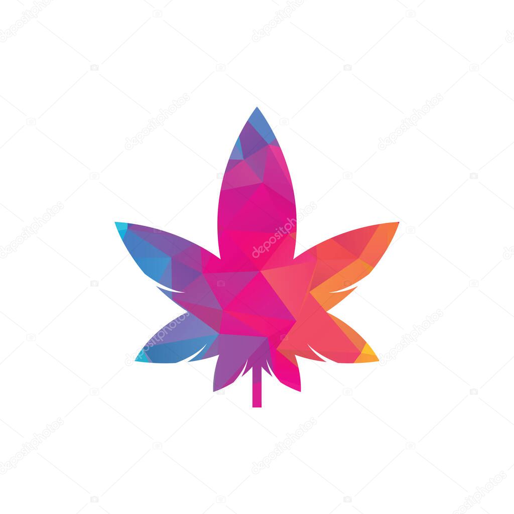 Cannabis Logo Design. cannabis leaf nature logo vector icon