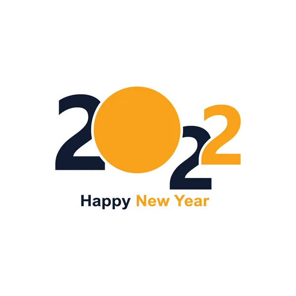 2022 Buon Anno Logo Creativo 2022 Modello Design Colorato Con — Vettoriale Stock