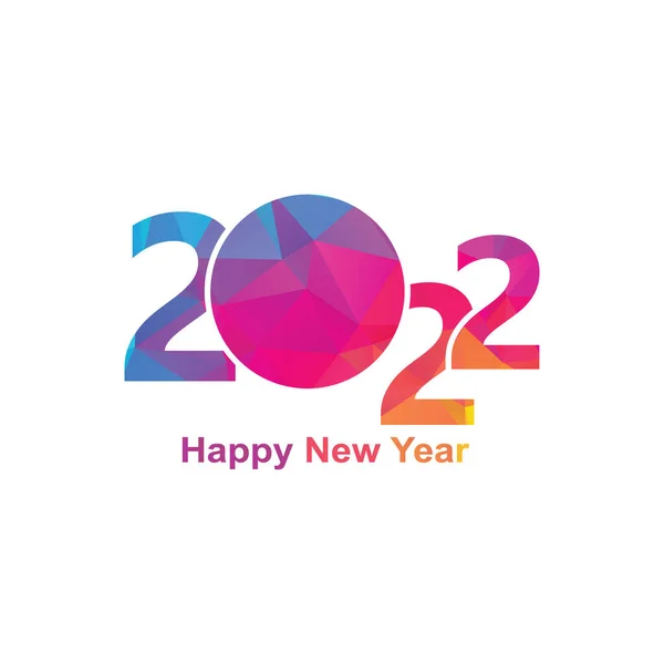 2022 Buon Anno Logo Creativo 2022 Modello Design Colorato Con — Vettoriale Stock