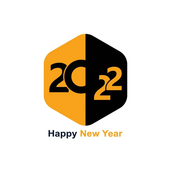 2022 Happy New Year Creative Concept Logo 2022 Colored Design — Stock Vector