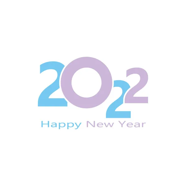 2022 Šťastný Nový Rok Tvůrčí Koncept Logo2022 Šablona Barevného Designu — Stockový vektor