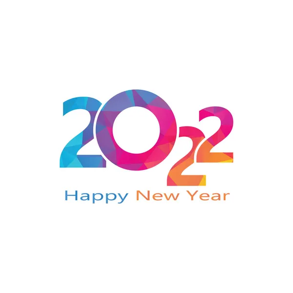 2022 Buon Anno Logo Creativo 2022 Modello Design Colorato Con — Vettoriale Stock