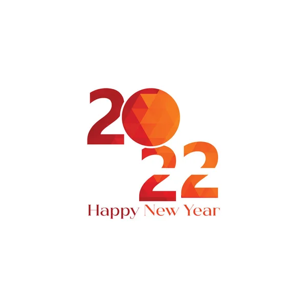 2022 Buon Anno Logo Creativo 2022 Modello Design Colorato Con — Vettoriale Stock