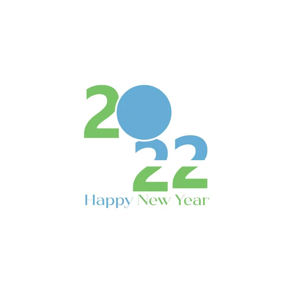 Szczęśliwego Nowego Roku 2022 Logo Kreatywnej Koncepcji 2022 Kolorowy Szablon — Wektor stockowy