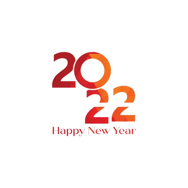 2022 Buon Anno Logo Creativo 2022 Modello Design Colorato Con — Vettoriale Stock