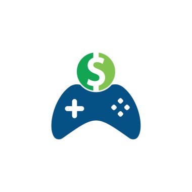 Para Oyunu Logosu. joystick para oyunu çevrimiçi Yaratıcı logo tasarımı.