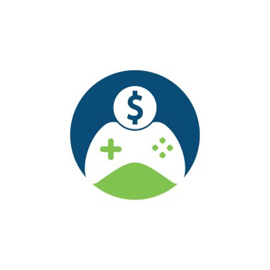 Para Oyunu Logosu. joystick para oyunu çevrimiçi Yaratıcı logo tasarımı.