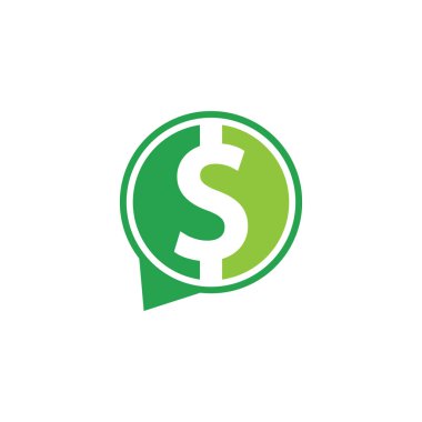Dolar Sohbeti Logosu Tasarımı, Para Sohbeti İlhamı - Şablon Vektörü