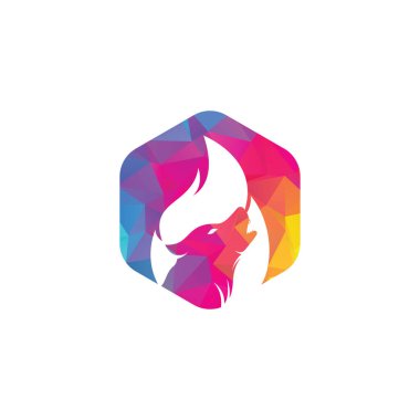 Kurt ateşi vektör logo tasarım şablonu.