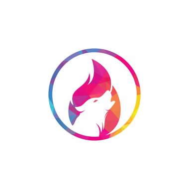 Kurt ateşi vektör logo tasarım şablonu.