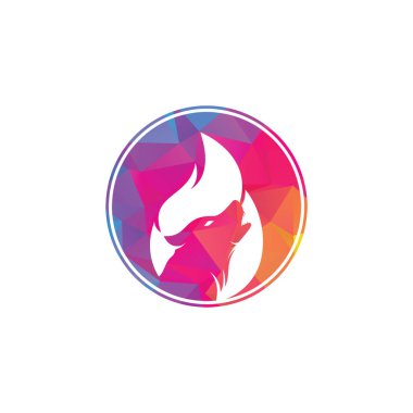 Kurt ateşi vektör logo tasarım şablonu.