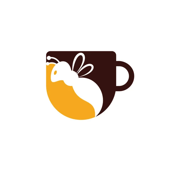 Натхнення Логотипом Кавової Бджоли Шаблон Дизайну Кафе Або Напоїв — стоковий вектор