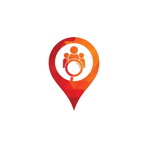 People Finder Gps Logo Logo Das Logo Der Lupe Lupe — Stockvektor