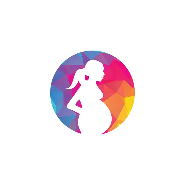 Logo Femme Enceinte Modèle Icône Vectorielle Femmes Enceintes — Image vectorielle