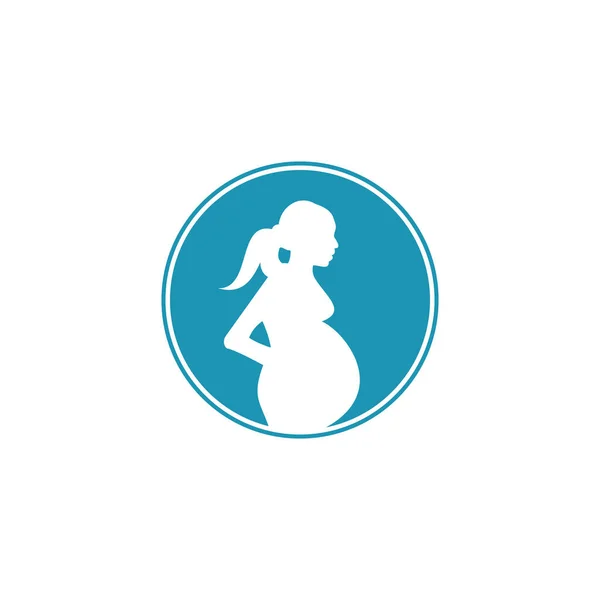 Schwangere Frau Logo Vorlage Für Vektorsymbole Für Schwangere Frauen — Stockvektor