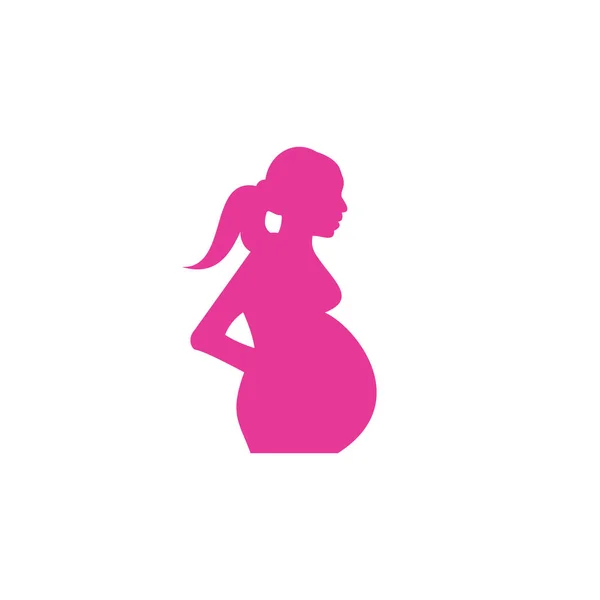 Logo Femme Enceinte Modèle Icône Vectorielle Femmes Enceintes — Image vectorielle