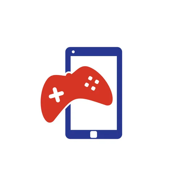 Smartphone Oyun Simgesi Logo Tasarım Öğesi — Stok Vektör