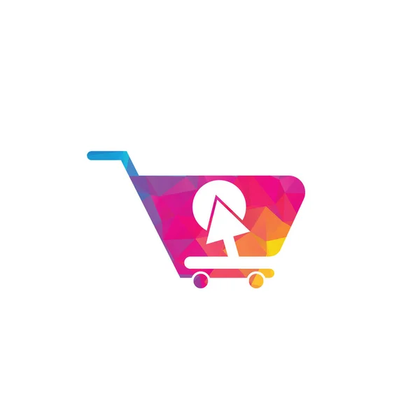 Klicken Sie Auf Shop Logo Symbol Design Online Shop Logo — Stockvektor