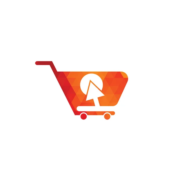 Klicken Sie Auf Shop Logo Symbol Design Online Shop Logo — Stockvektor