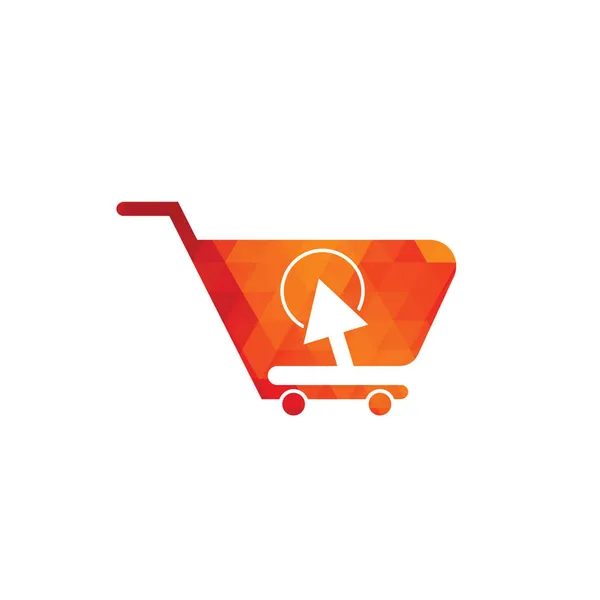 Klicken Sie Auf Shop Logo Symbol Design Online Shop Logo — Stockvektor