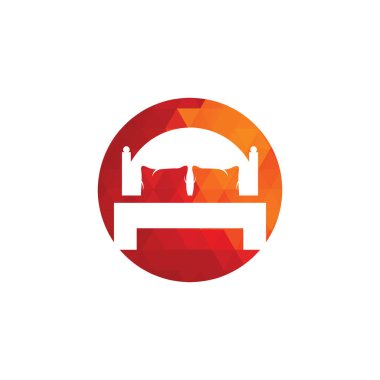 Yatak vektör logosu tasarımı. Yatak mağazası simgesi logosu tasarımı.