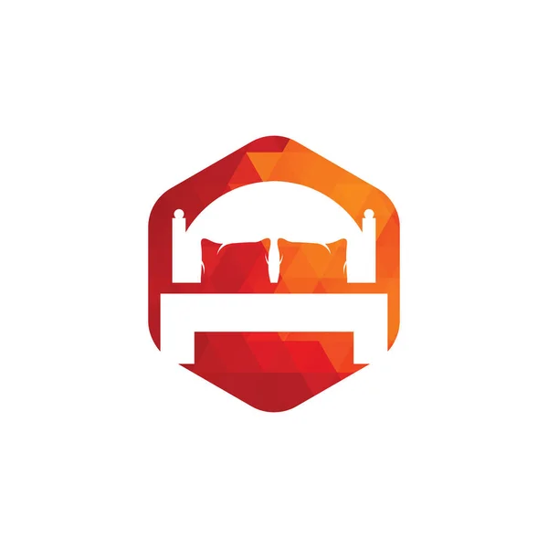Bettenvektor Logo Design Bettenladen Ikone Logo Design — Stockvektor