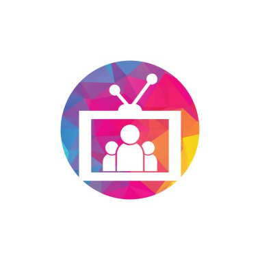Aile Kanalı Logo Tasarım Vektörü Şablonu. People TV logo tasarımı simgesi.