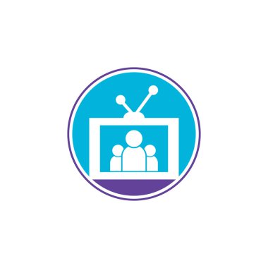 Aile Kanalı Logo Tasarım Vektörü Şablonu. People TV logo tasarımı simgesi.