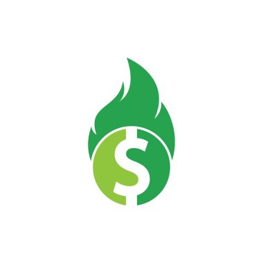 Fire Money logo tasarım şablonu. Para Ateşleme Logosu Şablonu.